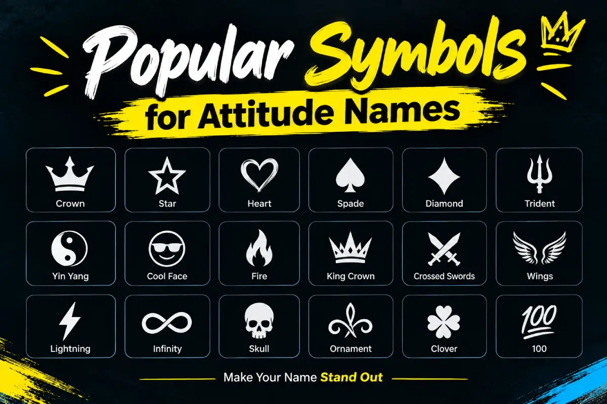 Popular Symbols for Attitude Names
