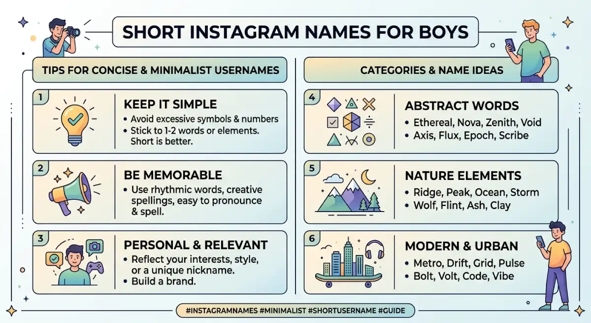Short Instagram Names for Boys