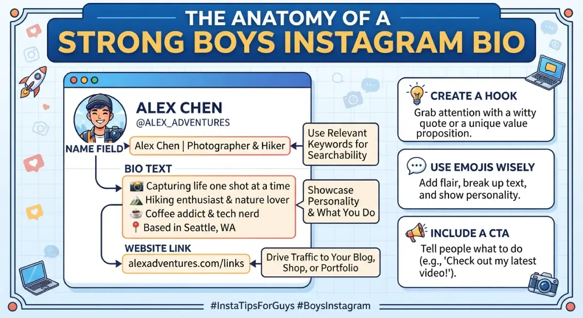 The Anatomy of a Strong Boys Instagram Bio